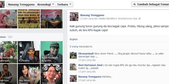 Pemilu ulang, Ketua KPU Lampung ngeluh capek di Facebook