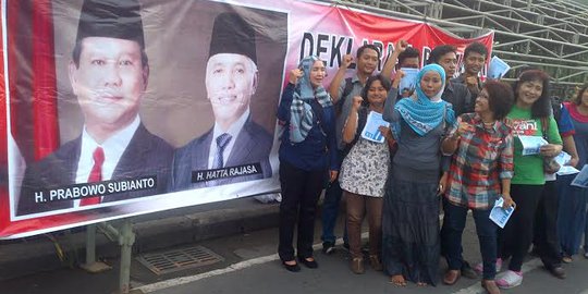 Deklarasi Prabowo-Rajasa, aktivis PRRI bagi-bagi selebaran