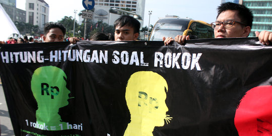 Kampanye antirokok, mahasiswa long march dari MH Thamrin-HI