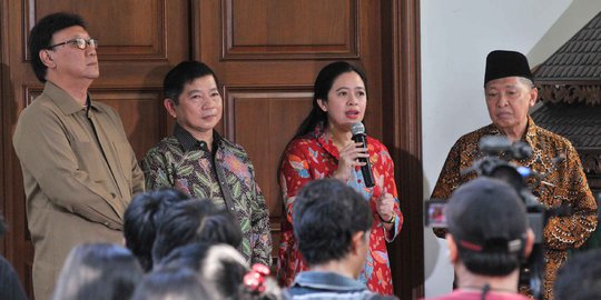 Hamzah Haz usai gelar pertemuan tertutup di kediaman Megawati