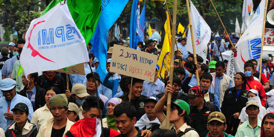 Buruh demo depan Istana, polisi kerahkan 2.700 personel