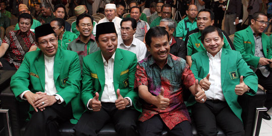 Rombongan PDIP bertemu PPP kubu Romahurmuziy di Kuningan