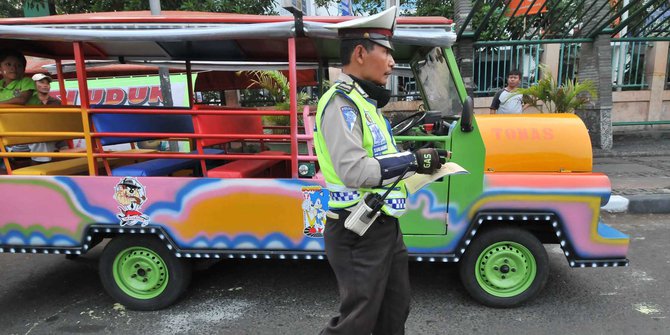 Polisi akan razia odong odong yang seliweran di jalan raya 