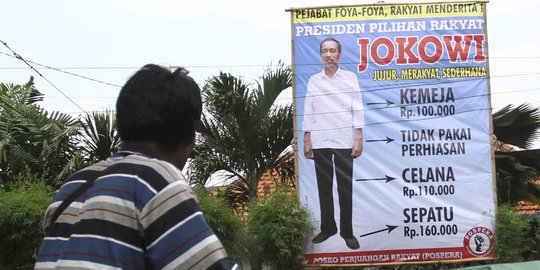 Baliho kesederhanaan Capres Jokowi hiasi sudut Ibu Kota