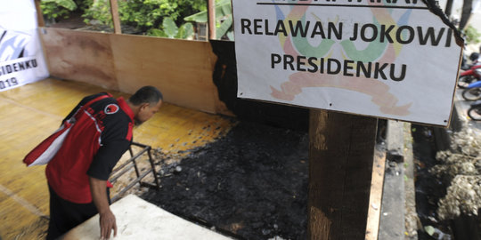 Relawan selidiki posko Jokowi di Setiabudi yang hangus dibakar