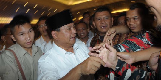 Capres Prabowo beri semangat tim pemenangan