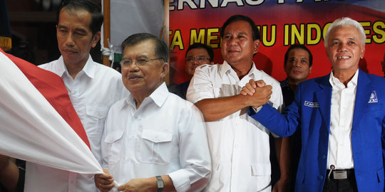 Nomor urut Pilpres 2014: Prabowo-Hatta 1, Jokowi-JK 2