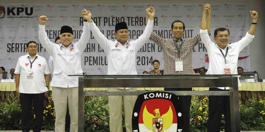 5 Gaya capres cawapres jelang pengambilan nomor urut di KPU