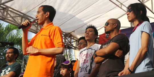 Butuh 80 juta dukungan, JokowiJK gencar kampanye bareng Slank  merdeka.com