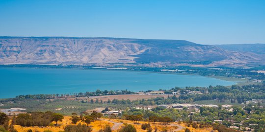 di dasar danau galilea israel