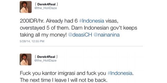 Tak cuma maki-maki imigrasi, bule AS juga hina Indonesia