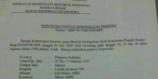 Kemhan sebut bocornya surat pemecatan Prabowo urusan BIN