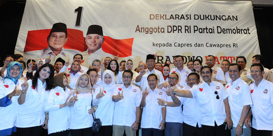 Deklarasi fraksi Partai Demokrat dukung Prabowo-Hatta
