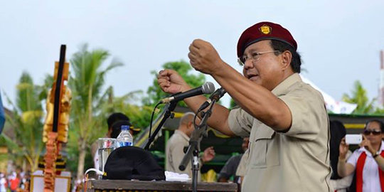 Prabowo duduki peringkat 4 politisi paling terkenal dunia