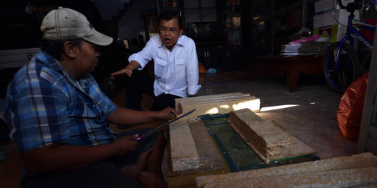 Kampanye di Malang, JK kunjungi sentra produksi keripik tempe