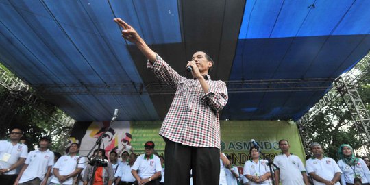 Orasi di HI, Jokowi ajak simpatisan lebih kerja keras cari suara