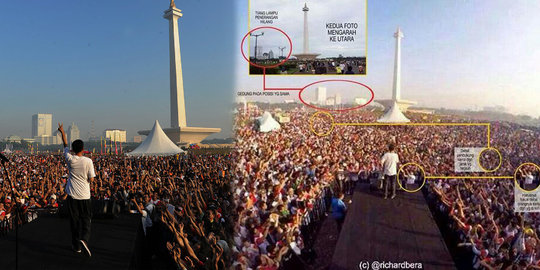 Foto pendukung Jokowi penuhi Monas hasil editan?