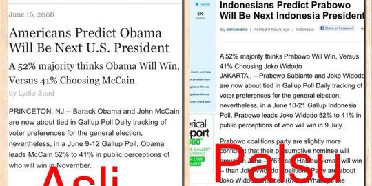 Beredar bukti pendukung Prabowo-Hatta sebarkan link berita hoax
