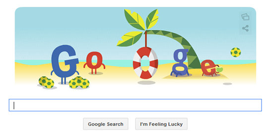 Google Doodle tema pantai iringi laga gengsi Prancis vs Nigeria