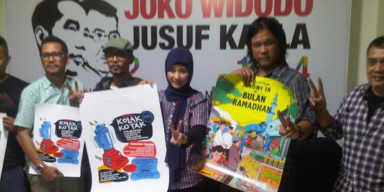 Jokowi peduli industri kreatif, relawan gelar 'kolak kotak'