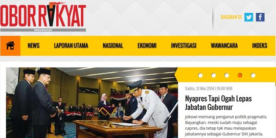 Belum usai penyidikan Obor Rakyat, kini muncul oborrakyat.com