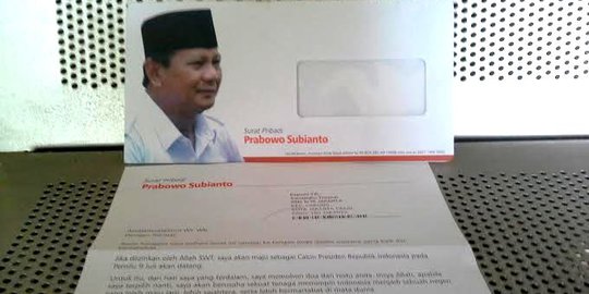 Setelah guru, kini 'surat Prabowo' sampai ke rakyat kecil