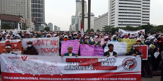 Dukung Prabowo-Hatta, 3.000 mahasiswa padati Bundaran HI