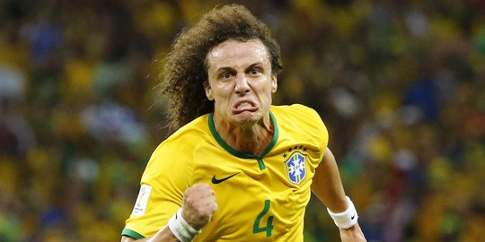 Tampang sangar David Luiz usai hajar Kolombia