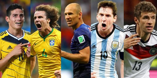 Inilah 5 Kandidat pemain terbaik Piala Dunia 2014