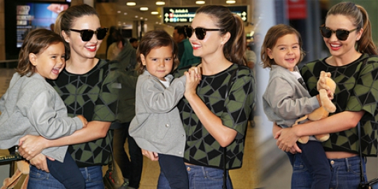 Repot urus anak, Miranda Kerr tetap tampil stunning