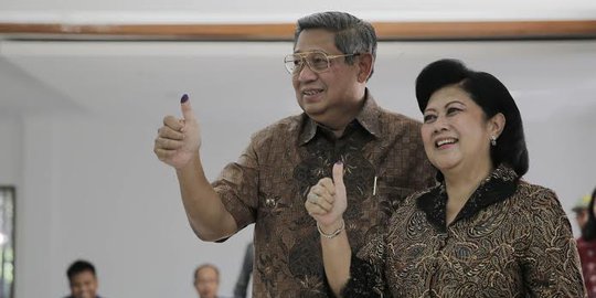 SBY usai mencoblos: Ini tangannya mantan capres
