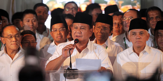 Prabowo: Kami tidak mau terbentuk opini pihak A sudah menang