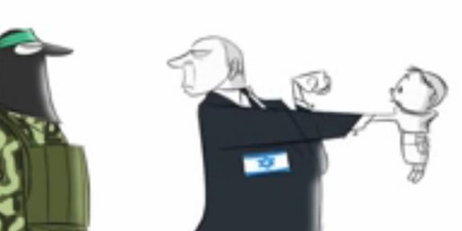  Kartun  Netanyahu pukuli bayi Palestina  muncul di koran 