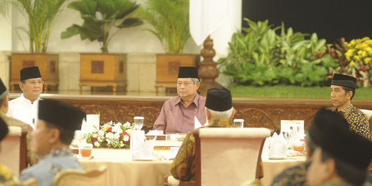 Suasana akrab hiasi buka puasa bareng SBY, Jokowi dan Prabowo