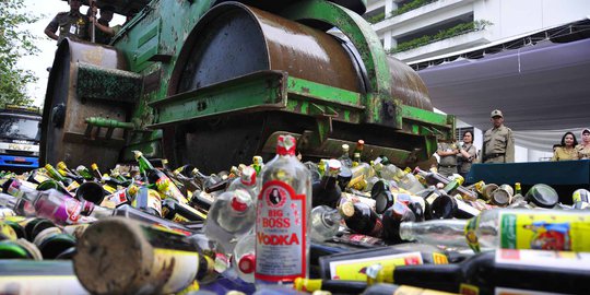 Polres Cianjur musnahkan 4.740 botol minuman keras