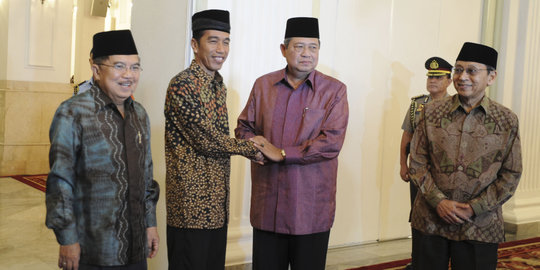 Wapres Boediono ucapkan selamat kepada Jokowi-JK
