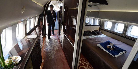 Mengintip kemewahan jet kelas bisnis di pameran ABACE 2014
