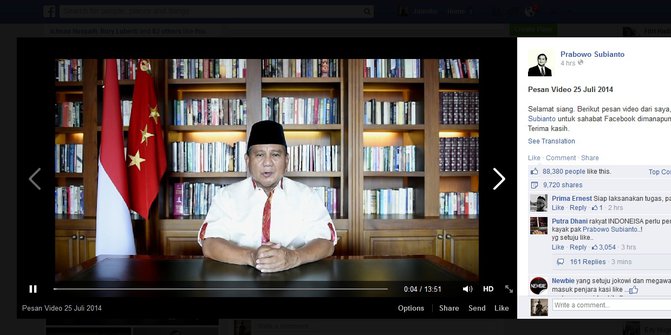 Prabowo: Berjuang bersama saya sampai titik darah penghabisan