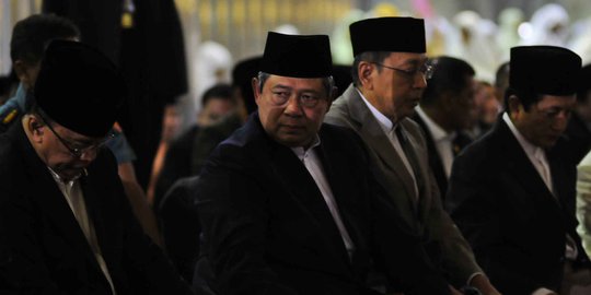 Presiden SBY dan Wapres Boediono salat Id di Istiqlal