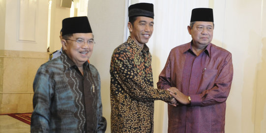 Jokowi-JK hadiri open house di Istana, tak ada pesan dari SBY