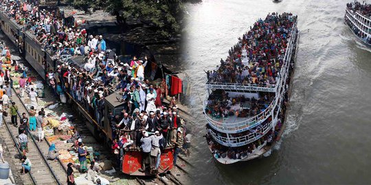 Menengok tradisi pulang kampung ala warga Bangladesh