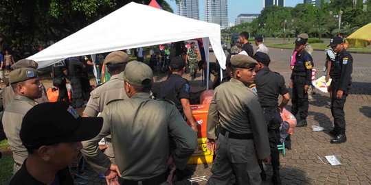 Penertiban Monas, tukang parkir liar kejar-kejaran dengan Pol PP