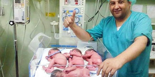 Ibu Palestina lahirkan empat anak kembar di tengah perang Gaza