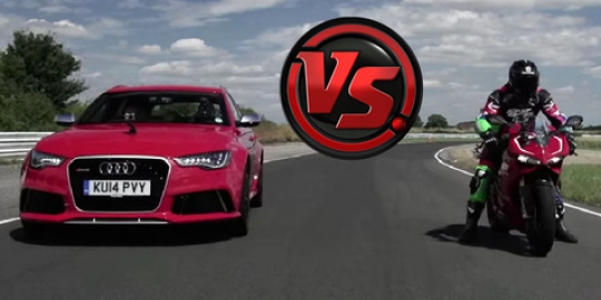 Duel panas: Audi RS6 vs Ducati 1199 Panigale R