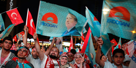 Hitung cepat sebut Erdogan presiden Turki pertama pilihan rakyat