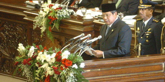 SBY senang pidato kenegaraannya di DPR dihadiri JK dan Habibie