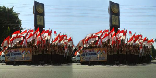 HUT RI, warga Sukoharjo kibarkan seribu bendera