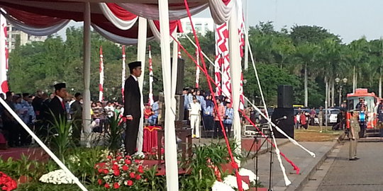 Jokowi pimpin upacara HUT RI di silang Monas