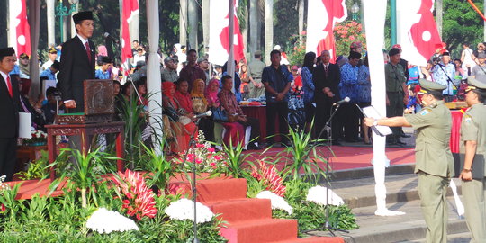 Pidato 17-an, Jokowi gembira warga DKI ikut sukseskan pilpres