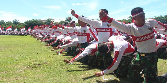 HUT RI di Aceh, 1.000 anggota TNI menari Likok Pulo